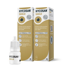 Hycosan Shield Eye Drops – Twin Pack - Preservative Free Single Ingredient Formula for Management of Dry Eyes – 560 Applications – 2x3ml