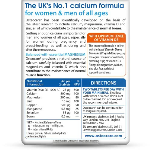 Osteocare Original Bone Health Formula 30 Count 1