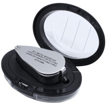 2Pcs 40X LED Pocket Magnifier Jeweller Eye Glass Loop Lens Magnifying Loupe UV Light