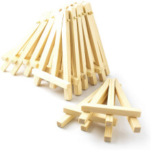 100 Pieces of 5 Inch Wooden Easel. Business Cards, Display Photos, Small Canvases, Classroom DIY Arts and Crafts