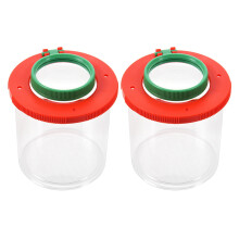 2 Pièces 4X Deux Lentilles Visionneur D'Insectes MéDaillon Boîte Loupe Insecte Loupe Loupe Kid Jouet Cadeau