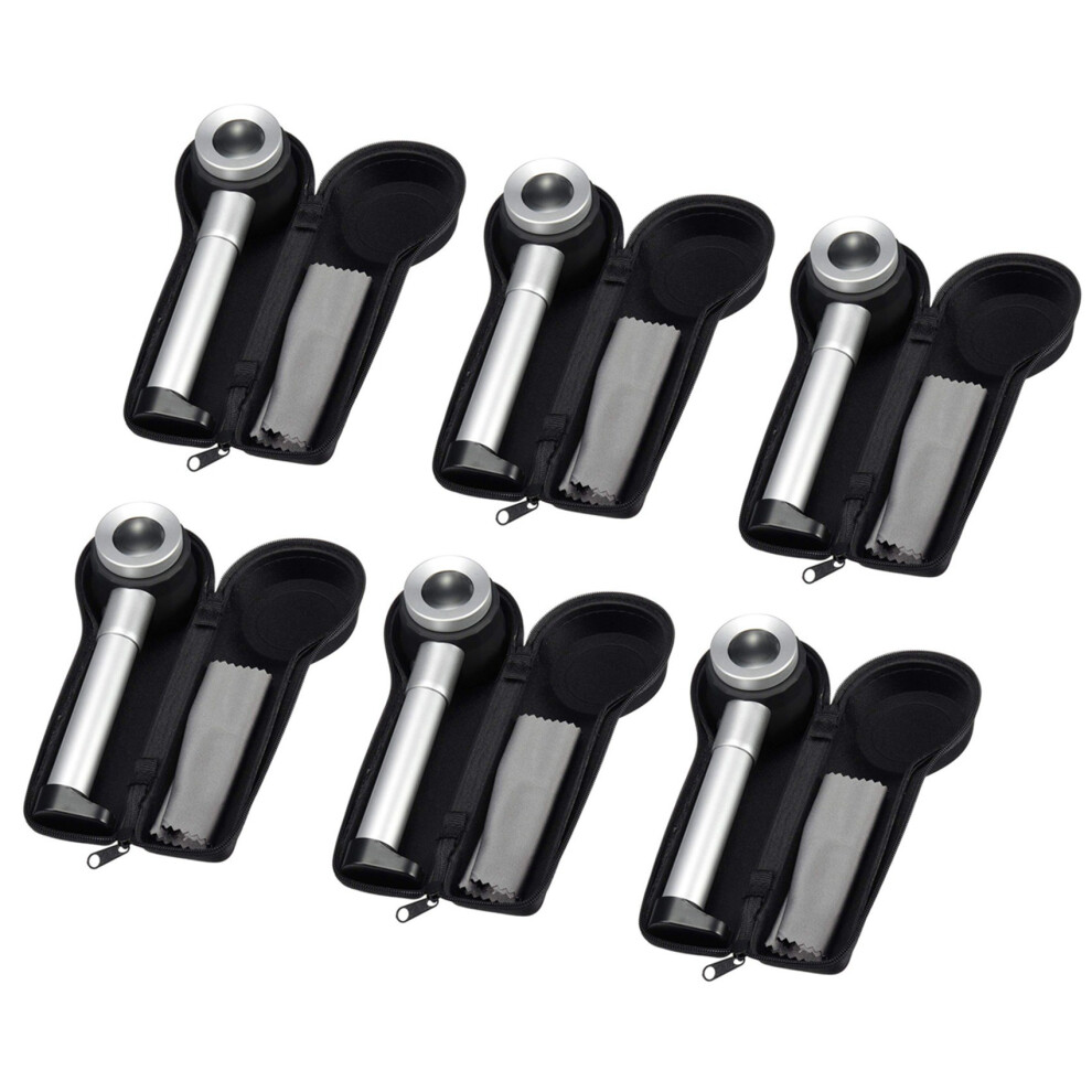 Typecat 6X Handheld 45X Folding Linen Tester Metal Magnifiers Cloth Thread Counter Magnifier With Light Calibration