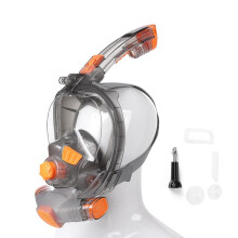 2X Snorkelmask Kvinna Scuba Undervattens Helansiktsdykningsmask Snorkelmasker 180 Vy Anti-Dimma Anti-Leak(L/XL)