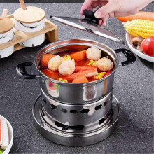 (16cm) Cooker For Indoors Stainless Steel Spirit Cooker Portable Cooker Easy To Carry No Power Requirement Suitable For Indoor And Camping