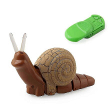 (Grey)Funny Infrared Remote Control Realistic Snail Animal Model Kids Toy Prank Prop