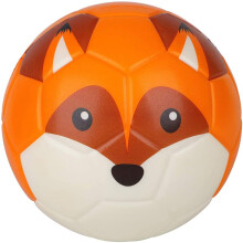 Foam Ball for Kids Soft LowBounce PU Puzzle Ball with Colorful Animal Prints for Toddlers Indoor Play Orange