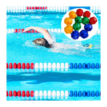 32m Swimming Pool Lane Divider Rope with 15cm Floats for Competition and Training
