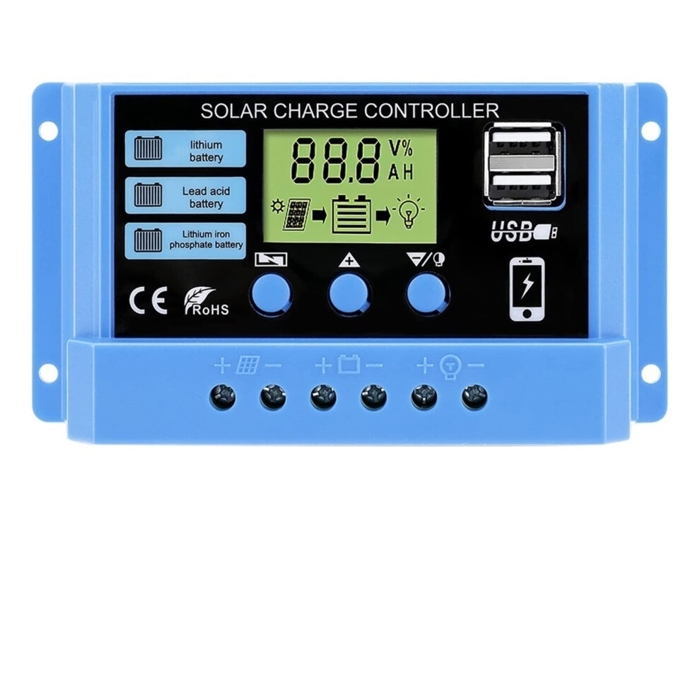 20A Solar Charge Controller 12V 24V Lcd For Leadacid And Lithium Battery With Dual Usb Charging 9771547105510