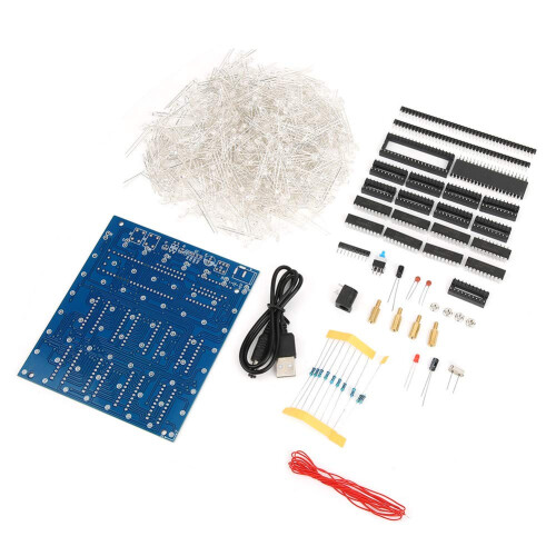 LED Cube Kit 8x8x8 Red 3D LED Light Cube DIY Assembly for Home Decoration and Electronics Project 2