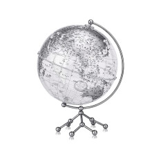 20cm Acrylic World Globe with Stand, Bilingual ChineseEnglish, 360 Rotating Political Map