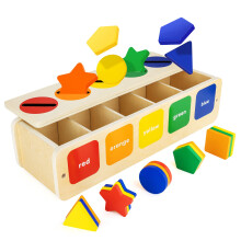 Montessori Toys for Toddlers Wooden Shape and Color Matching Educational Toy for 1 2 3 Year Olds