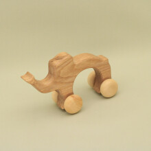 Handmade Wooden Elephant Pull Toy for Toddlers – EcoFriendly Montessori Gift, Boosts Motor Skills