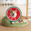 (L Red)Rapid Recovery Pet Collar Comfortable Cat Double-breasted Adjustable Protective Cone Orange S 3