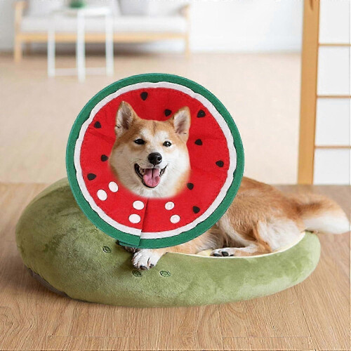 (L Red)Rapid Recovery Pet Collar Comfortable Cat Double-breasted Adjustable Protective Cone Orange S 2