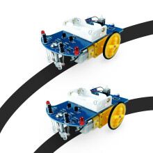 Line Following Robot Kit with Smart Line Tracking, DIY Soldering Practice Car for Beginners (2PCS)