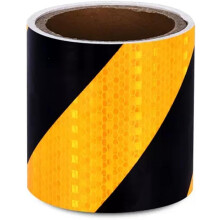 Reflective Safety Tape Black and Yellow Visibility Adhesive Hazard Warning Roll 10cm x 3m