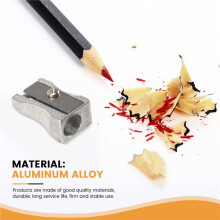 Apontadores de LáPis de Metal de 6 PeçAs, Apontadores de LáPis de Furo úNico e Duplo Apontadores de Arte Manual para LáPis de Cor