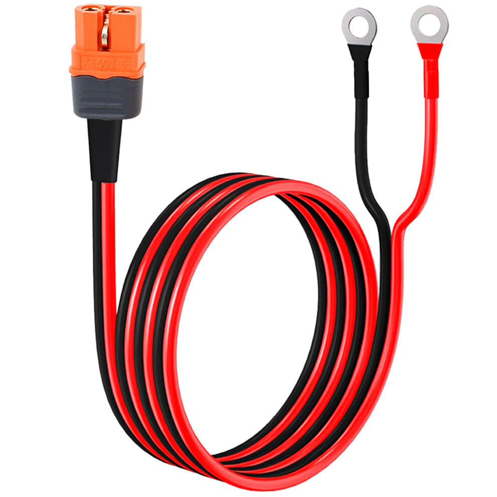 5Ft Xt60i Extension Cable 10Awg Solar Panel To O Ring Terminal For Power Station Extended Charging Distance 9169991116358