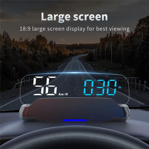 C7B Car OBD HUD   Display Speedometer with Voltmeter Compass Water Temp Projector Navigation Smartphone Holder
