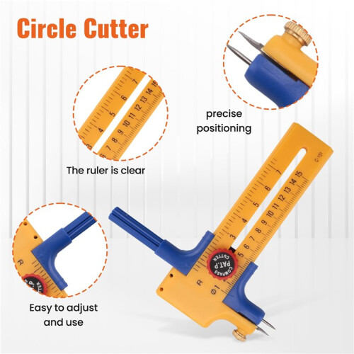 Compass Circle Cutter Circular Cutting Tool Adjustable Compass Circle Cutter Cortador Circular Circle Cutter 2