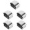 5Pièces Bouchons PVC Argent Forme Fer À Cheval Rampe 8