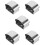 5Pièces Bouchons PVC Argent Forme Fer À Cheval Rampe 10