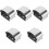 5Pièces Bouchons PVC Argent Forme Fer À Cheval Rampe 5