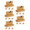 10Paires Support Mural Bois Pour Bâtons De Baseball Stable 10