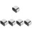 5Pièces Bouchons PVC Argent Forme Fer À Cheval Rampe 7