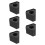 5Pcs Multifunctional Black Mic Flag Station with Foam for Interviews 9