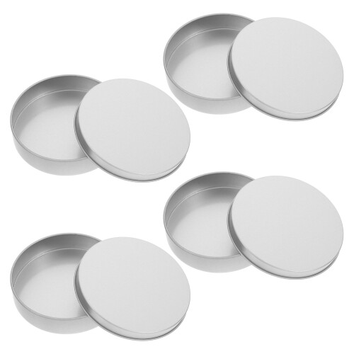 20Pièces Boîtes De Rangement Rondes En Tôle, Usage Maison 2