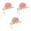 3Pièces Chapeaux Enfants Rose Protection Réglables 5