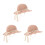 3Pièces Chapeaux Enfants Rose Protection Réglables 6