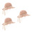 3Pièces Chapeaux Enfants Rose Protection Réglables 9
