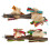 6Pièces Support Perchoir Bois Naturel Pour Perroquets Jeu 1