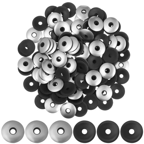 100Pièces Rondelles Bonded En Inoxydable Argentées