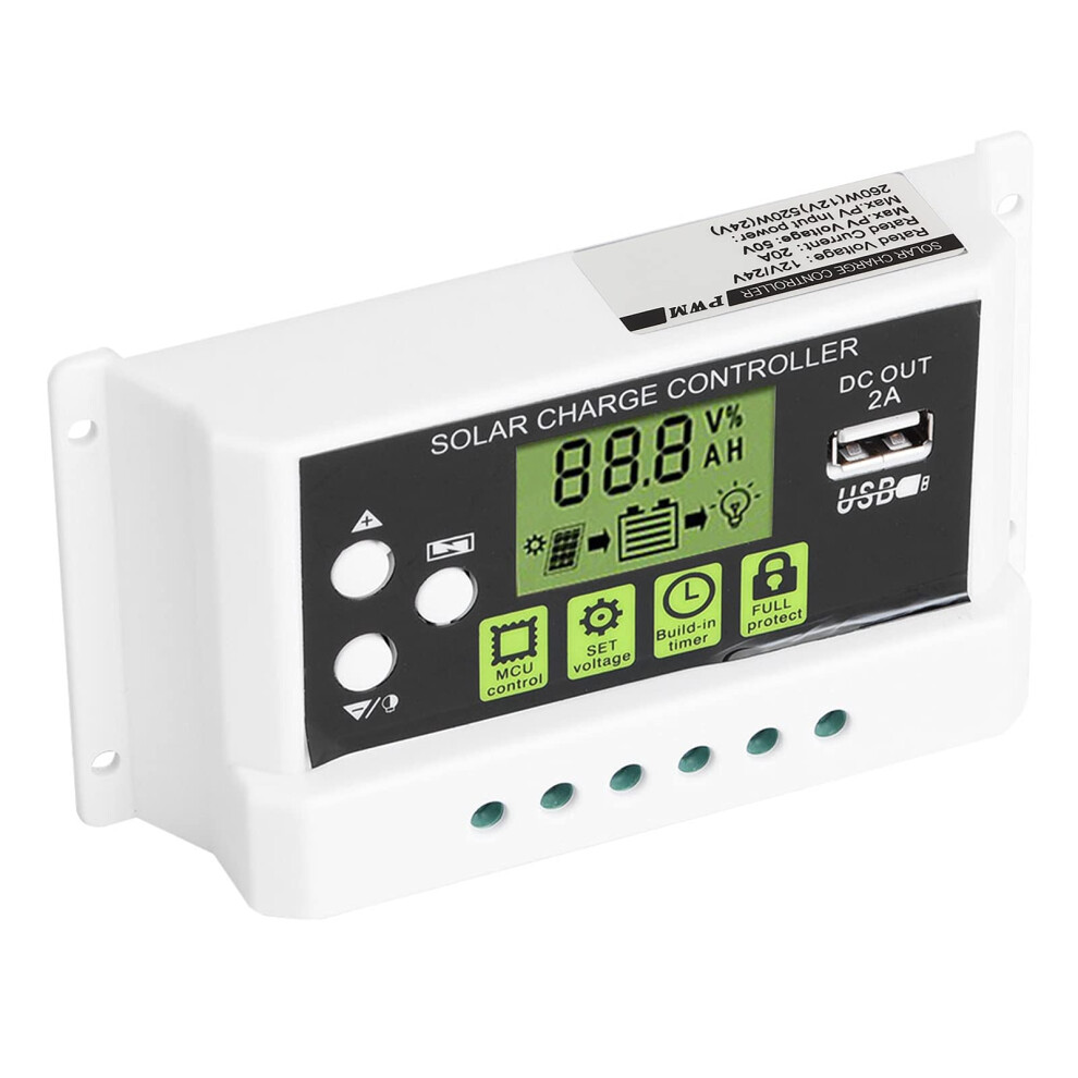 Pwm Solar Charge Controller 12V 24V With Overcharge Protection And Efficient Off Grid Battery Charging 9169991116563