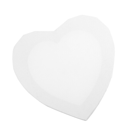 2Pièces Toile Coton Coeur Blanc, Tableau Dessin Créatif Durable