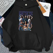 (XL,Number 22)Katseye Tour Korean-Style Printed Pullover Hoodie For Women, Loose Casual Sweatshirt, Hot-Selling 0926