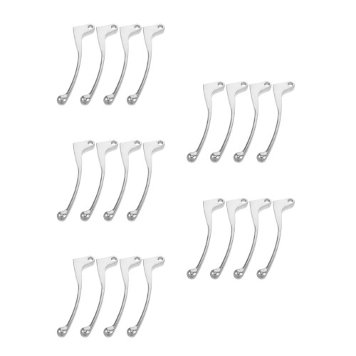 20Pièces Poignées Acier Durable Design Élégant Argent 2