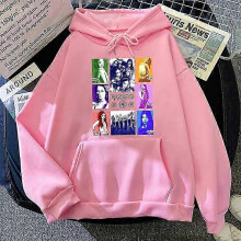 (L,Number 7)Katseye Tour Korean-Style Printed Pullover Hoodie For Women, Loose Casual Sweatshirt, Hot-Selling 0926