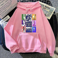 (L,Number 16)Katseye Tour Korean-Style Printed Pullover Hoodie For Women, Loose Casual Sweatshirt, Hot-Selling 0926