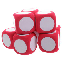 32 Dés En Mousse Blancs 6 Cm Effaçables À Sec Pour Jeux Et