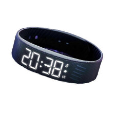 (Black) New Fitsleeps Alarm Clock Watch,Fitsleeps Alarm BraceletSilent Vibration Wake-Up