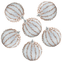 24Pcs White Foam Xmas Tree Hanging Balls Ornaments for Festive Decor