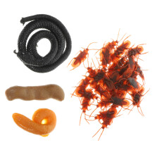 3Ensembles Jouets Prank Halloween Serpent Et Excréments Faux Colorés