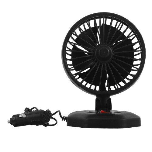 3Pcs Portable USB Car Fans ABS Compact Low Noise Adjustable Black 1