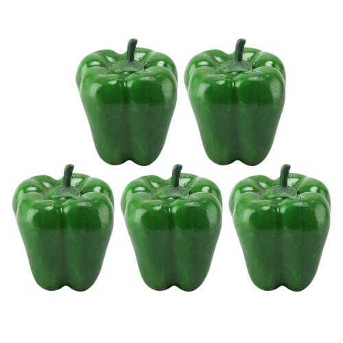 25Stk Imitierte Paprika Grüne Gemüsemodell Fotohintergrund 1
