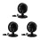 3Pcs Portable USB Car Fans ABS Compact Low Noise Adjustable Black 8