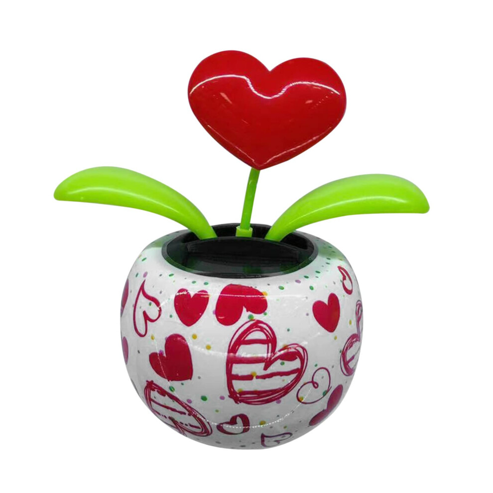 Cute Solar Dancing Flower Cat Ornament Car Dashboard Decoration With Auto Dither Motion 9053599492641